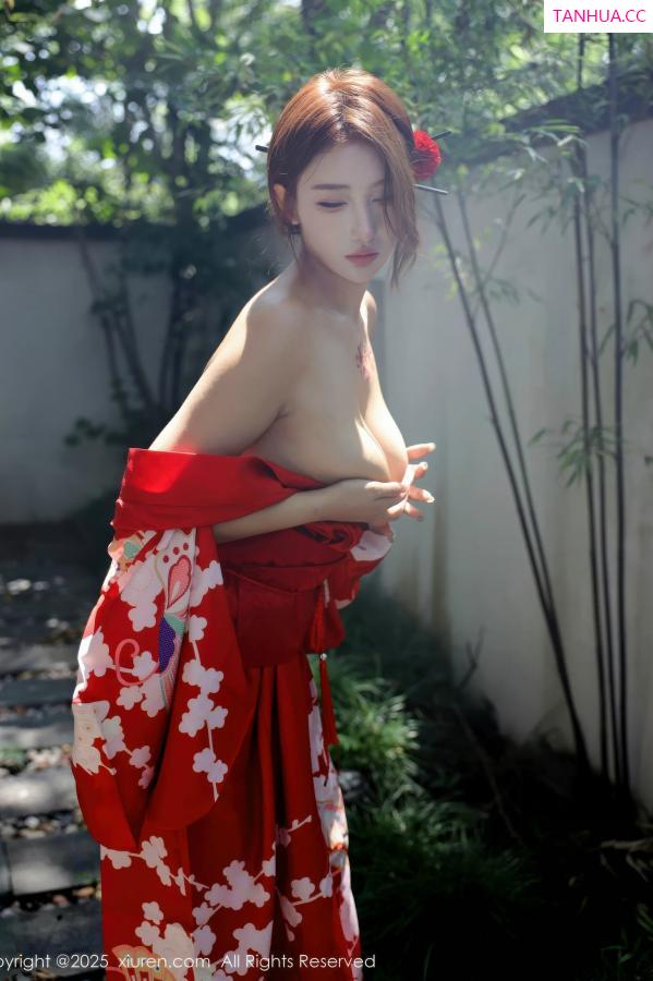   [XiuRen]高清写真图 2025.08.22 No.10683 金允希Yuki 红色和服第51张图片